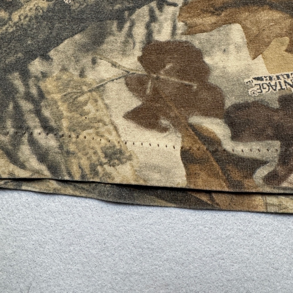 Vintage 90s Single Stitch Mens Camo T-Shirt Large Liberty Advantage Timber - Picture 6 of 10